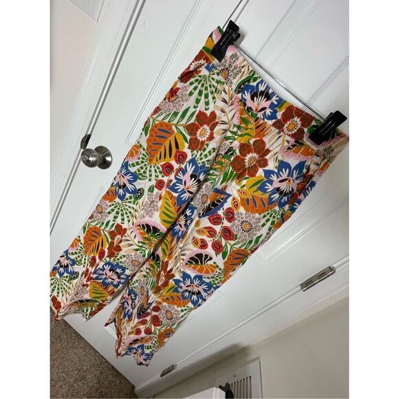 C & C California linen pants women’s floral colorful size small - Picture 1 of 5